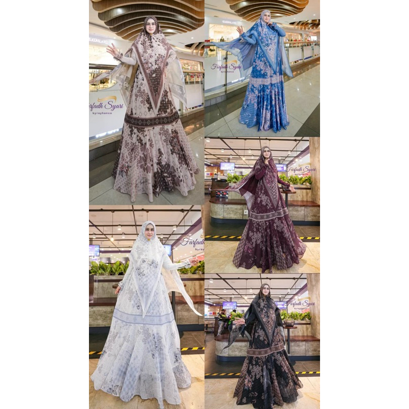Kameela Syari Gamis Full set syari Bahan Ceruti Babydoll by Farfadh Syari Rayhanco
