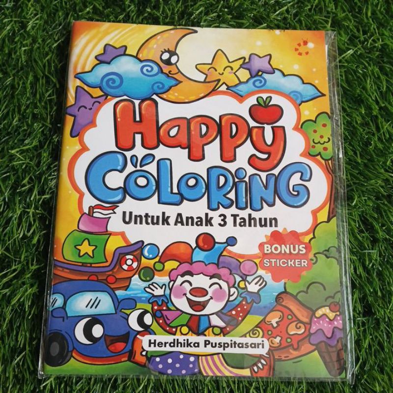 BUKU HAPPY COLORING UNTUK ANAK 3 TAHUN