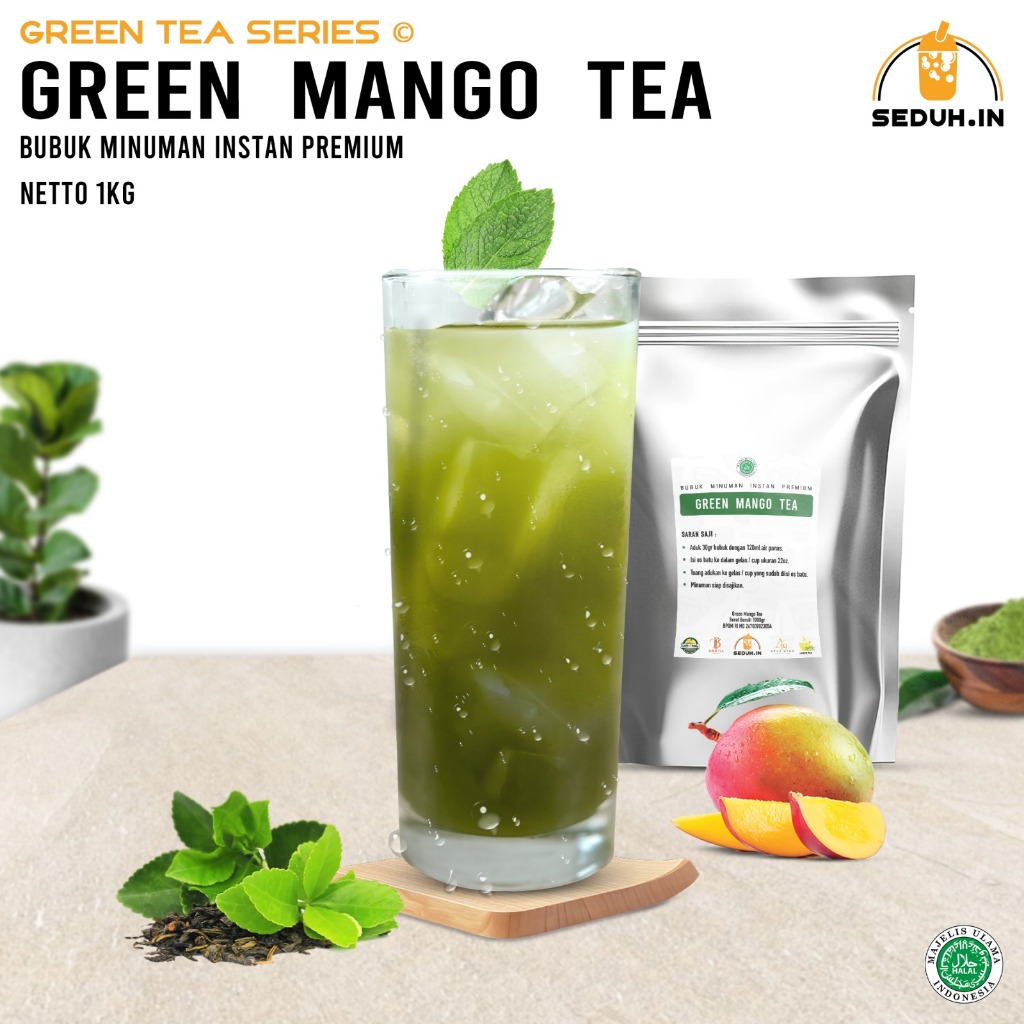 

SEDUHIN - OFFICIAL - Green Tea Mango 1KG / Bubuk Minuman Teh Hijau