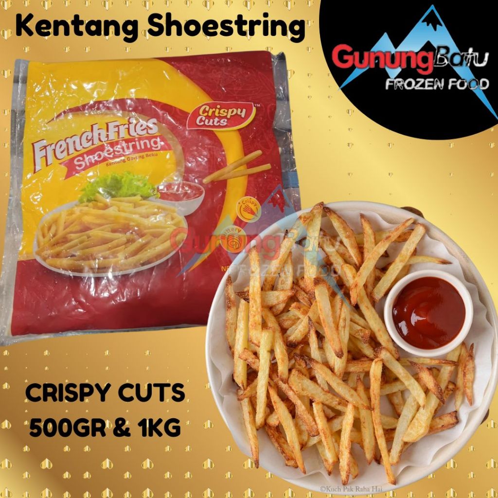 

CRISPY CUTS SHOESTRING 500GR / 1KG (KENTANG GORENG)