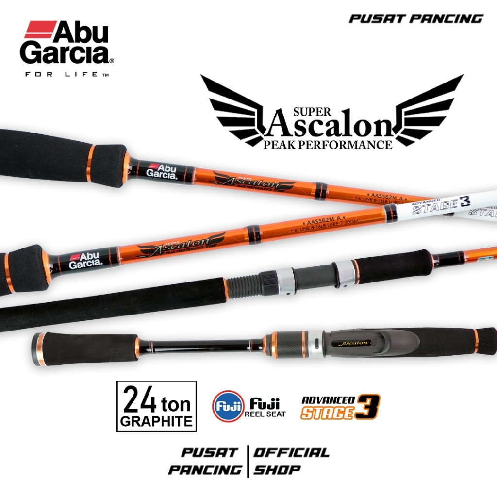 ABU GARCIA Joran Pancing Spinning SUPER ASCALON STAGE 3 165cm - 240cm Hi-Carbon 24Ton Extra Strong