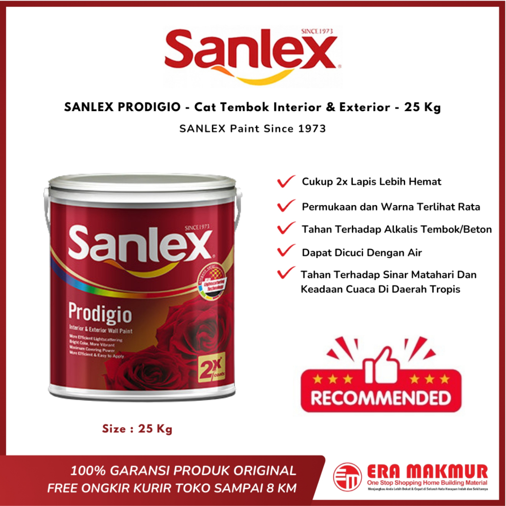 SANLEX PRODIGIO - Cat Tembok Interior & Exterior - 25 Kg