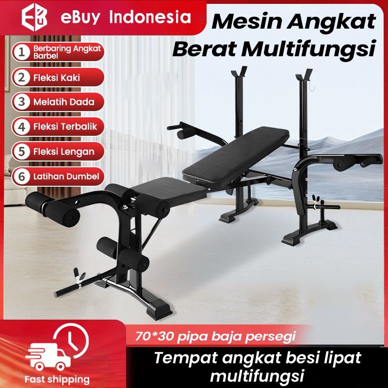 EBUY Bench press kecil Multi fungsi Berat Bangku alat olahraga rumahan fitness gym sit up board