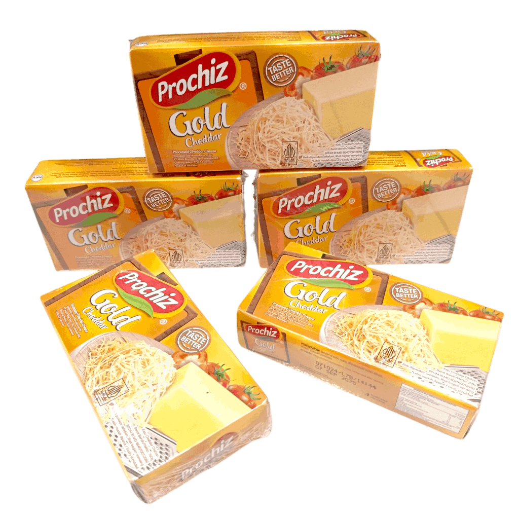 

keju prochiz gold chedar 160 gr / keju parut prochiz chedar gold