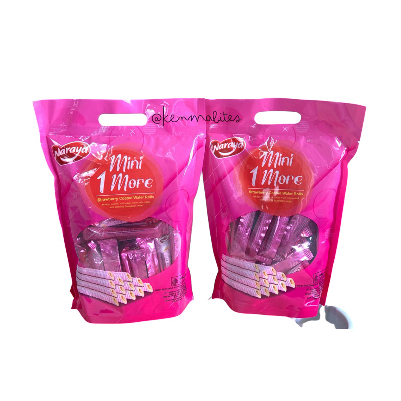 

Naraya MINI 1 MORE Strawberry Coated Wafer Rolls
