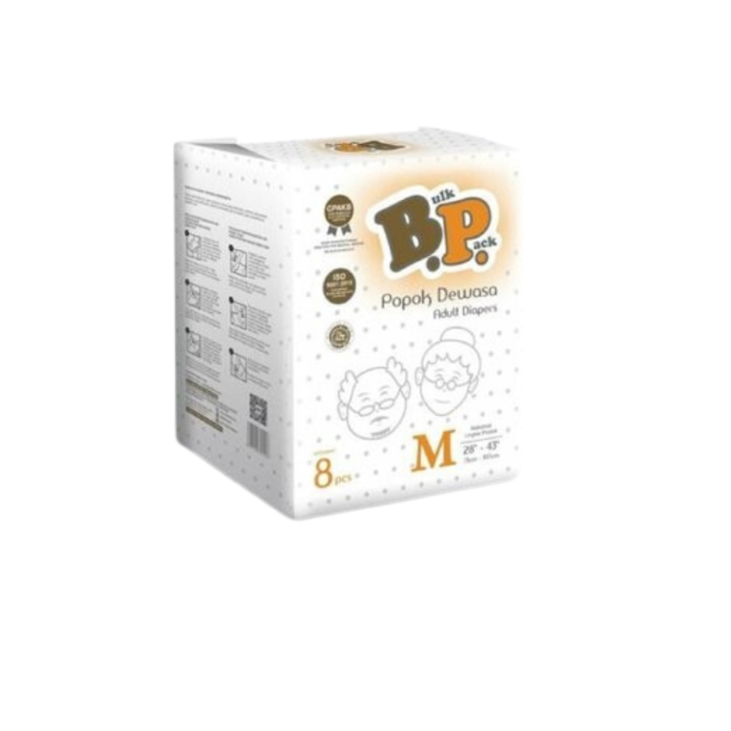 BP Adult Diaper Popok Dewasa model Perekat ukuran M isi 8 pcs (BP-8M)