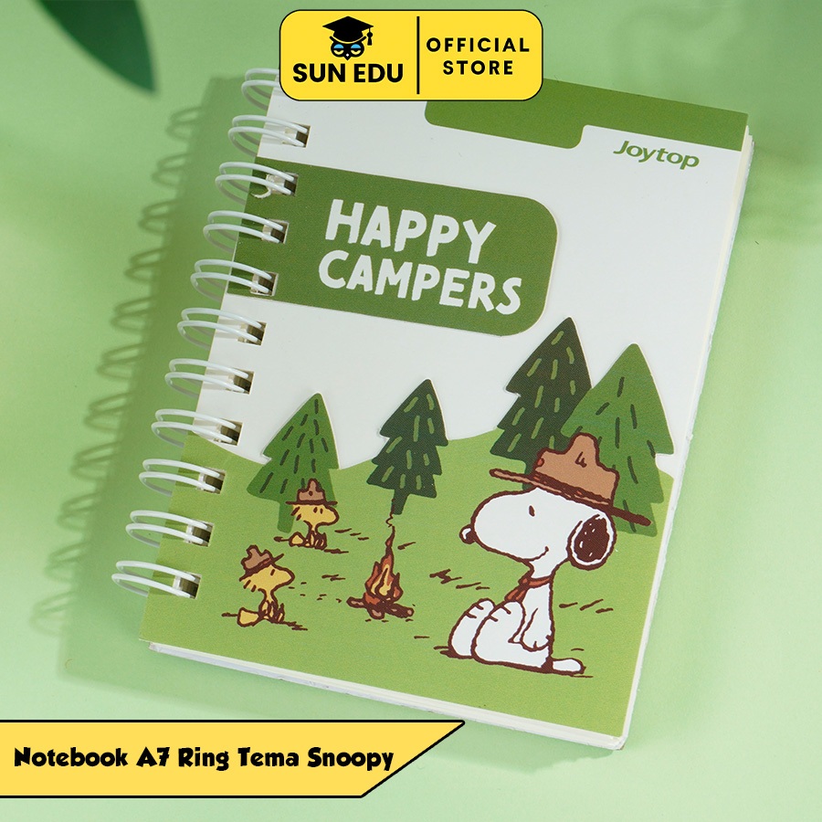 

Buku Mini Ring Cute/ Mini Notebook Jurnal A7 Snoopy