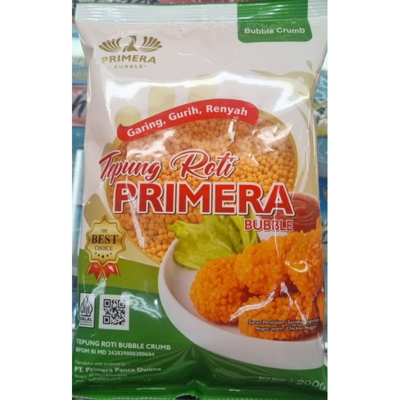 

Tepung Roti Primera Bubble Crumb | Tepung roti bulat | Tepung Krispi 200gr-500gr