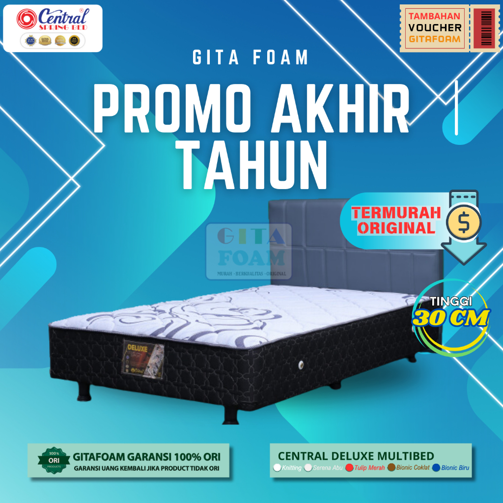 Kasur Matras Springbed Central Deluxe Multibed Original - Harga Pabrik