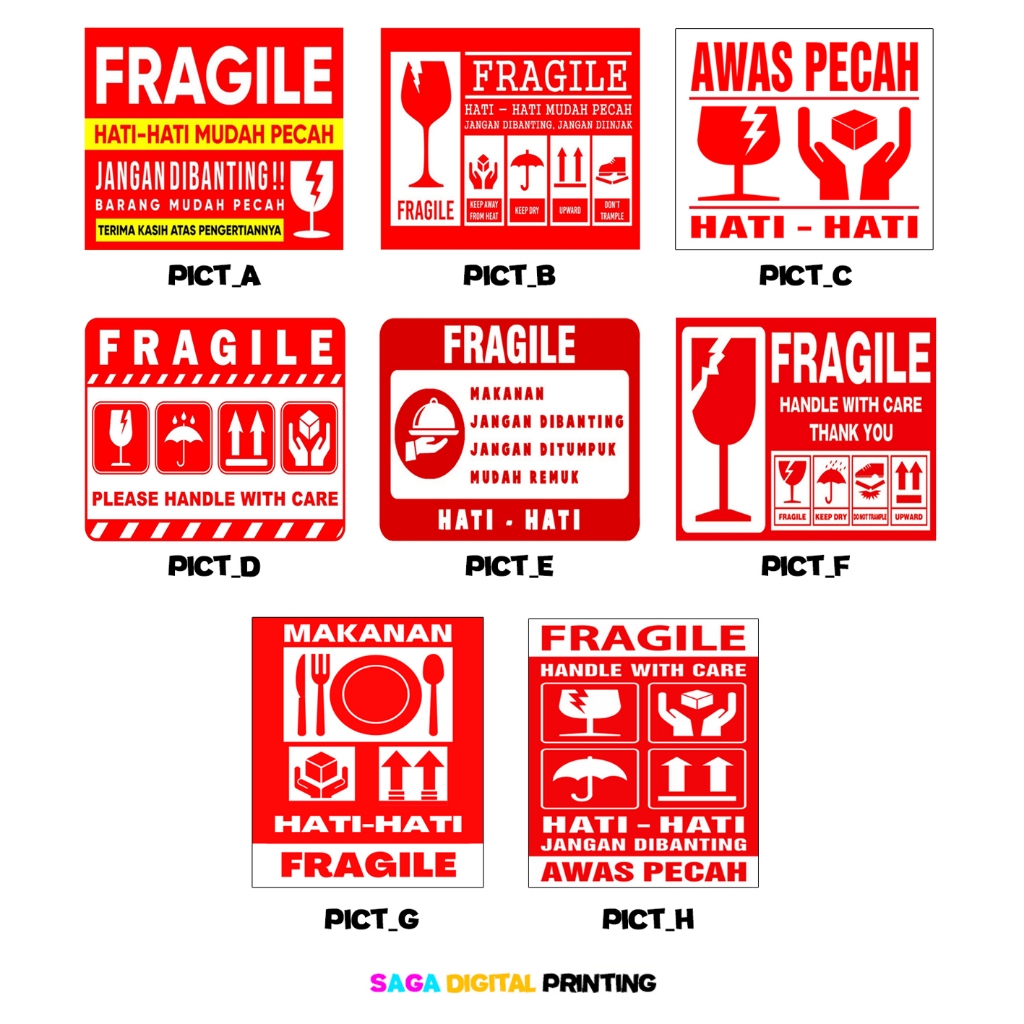 

SAGADigital Stiker Fragile Cetak Stiker Label Pengiriman Fragile - Stiker Label Fragile