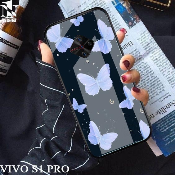 Case Vivo S1 Pro [kupu kupu] Aneka casing, case, kondom hp, custom case, case aesthetic case murah, 