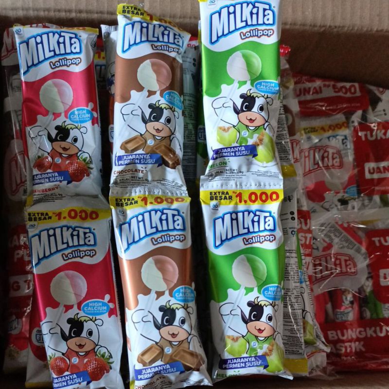 

MILKITA LOLIPOP 1 BAGS ISI 3 RENTENG