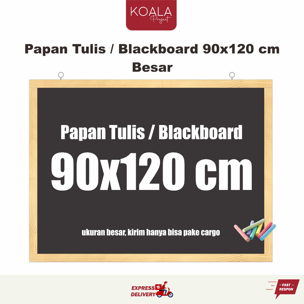 

PAPAN TULIS KAPUR BLACKBOARD 90X120 CM atau 120X90 cm KOALA PROJECT