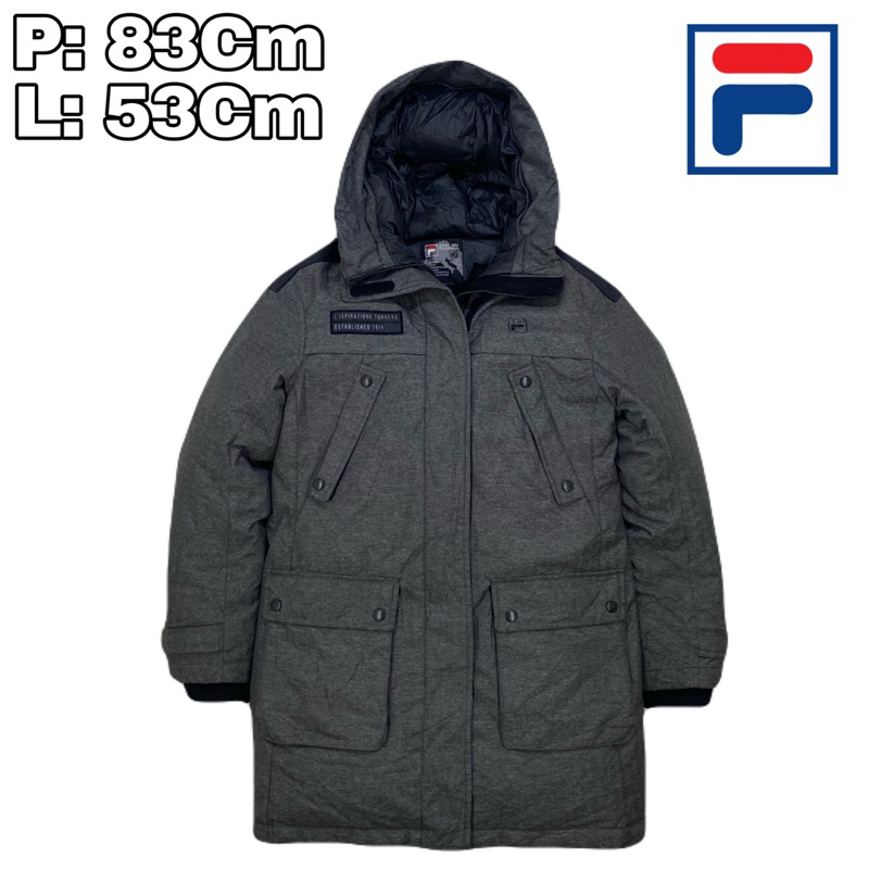 J74 Long Jaket Parka Bulang Outdoor Fila Winter  Bulu Angsa Tebal Musim Dingin Hiking Pendaki Gunung