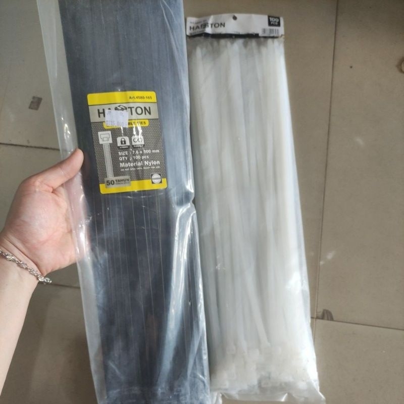

kabel tie / kabel tis / tali pengikat hasston 7,6 x500mm ( 50cm) / cabel tie 50cm harga perbungkus ( untuk pemesanan warna cantumkan di catatan / kita kirim random sesuai persediaan stok yang ada ) kabel nilon