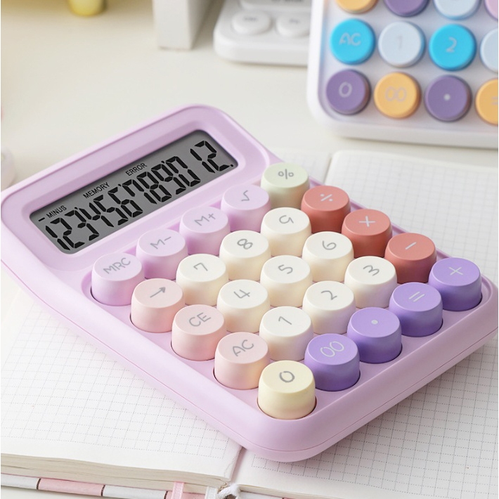 

YUH kalkulator aesthetic, calculators siswa lucu dengan layar besar warna pastel,Rasa tombol seperti