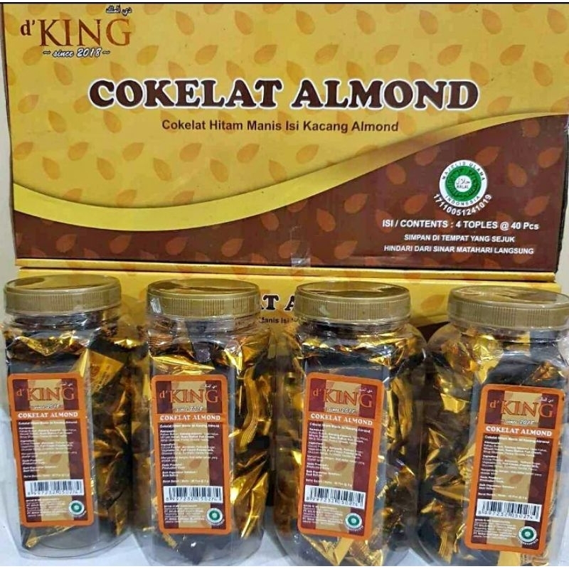 

D'KING COKELAT ALMOND UTUH 1 DUS ISI 4 TOPLES