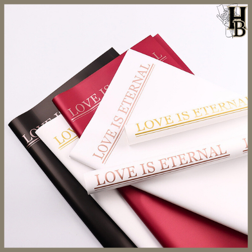 

20 LEMBAR Kertas Buket Bunga Love Is Eternal Flower Wrapping Paper Cellophane 6205