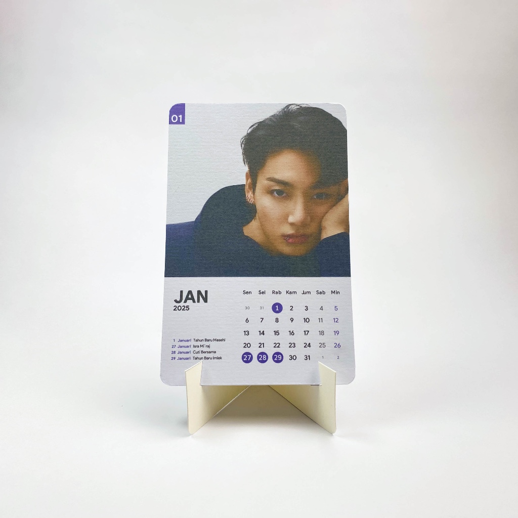 

Kalender Meja 2025 BTS Jungkook / Standing Calendar / Desk Calender / Calendar 2025 / Calendar Aesthetic