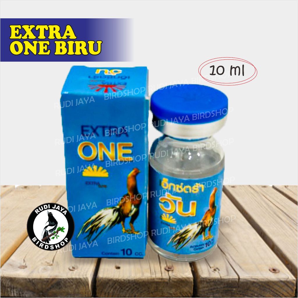 EXTRA ONE BIRU 10 ML EXTRA SURE OBAT AYAM IMPORT THAILAND ASLI MENGOBATI AYAM SAKIT KAKI LUMPUH