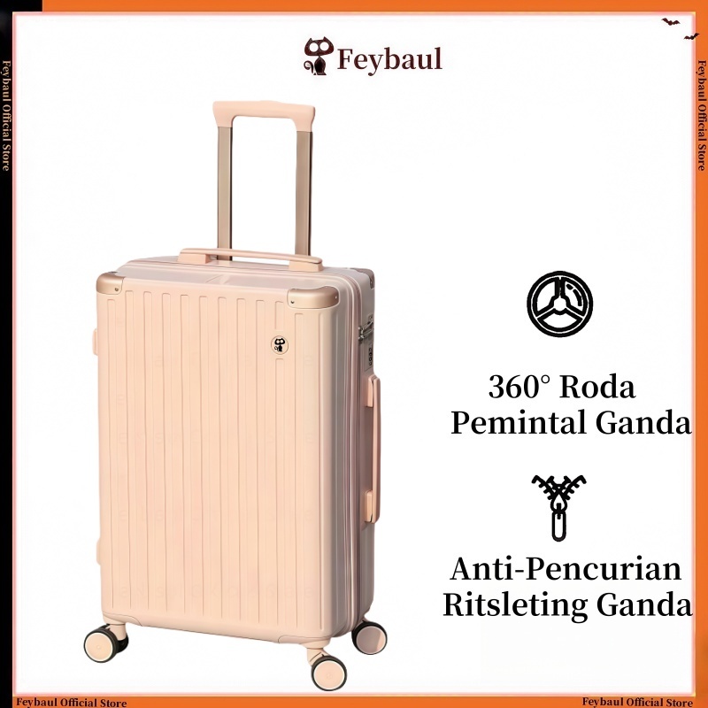 Feybaul Koper Kabin Bagasi 20/24/28 Inch Koper Polo Koper Pria dan Wanita Tas Perjalanan Roda Empat 