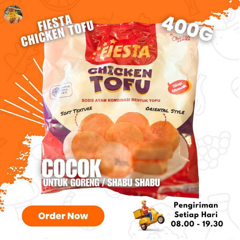 

FIESTA CHICKEN TOFU PREMIUM Nugget Naget Ayam Bentuk Tahu 500g