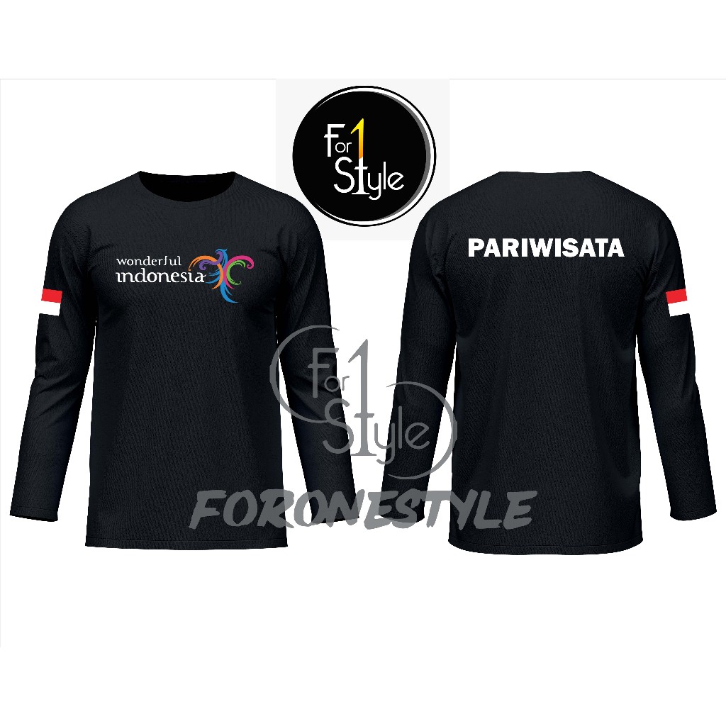 TSHIRT KAOS LENGAN PANJANG PARIWISATA WONDERFUL INDONESIA - KAOS LENGAN PANJANG WONDERFUL INDONESIA