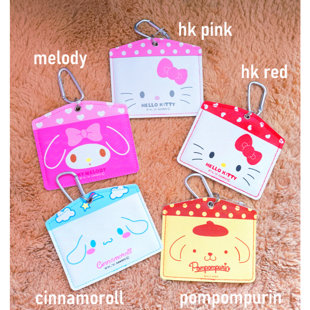 

gantungan id card name tag passcard kitty melody cinnamoroll pompompurin ori sanrio