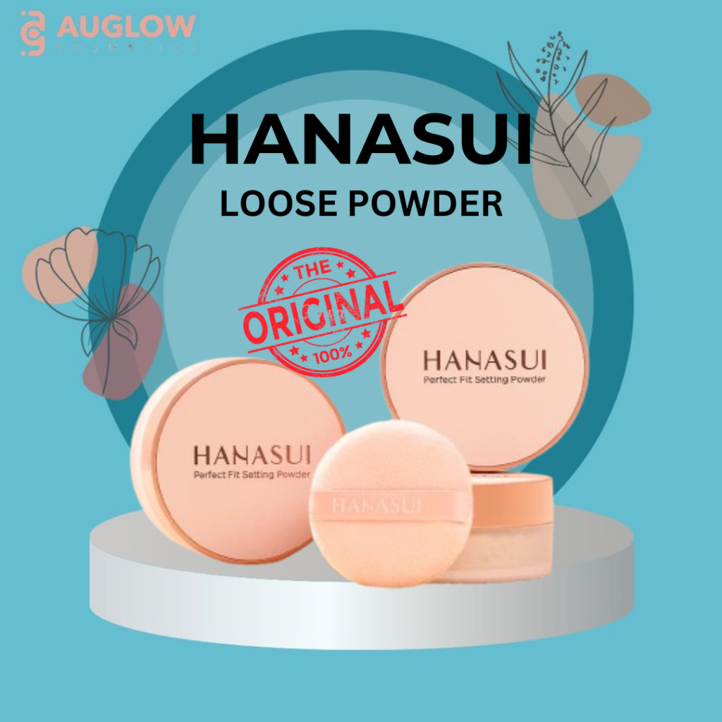 Auglow - Hanasui Perfect Fit Setting Powder - Bedak Tabur Halus Ringan Natural Coverage