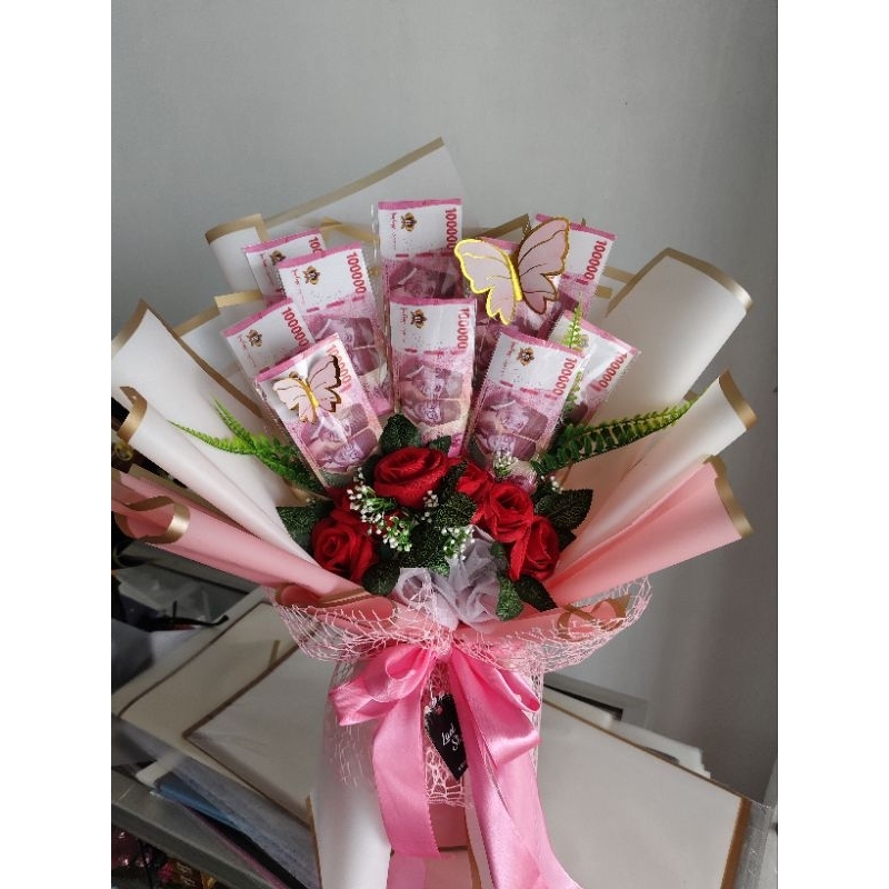 Buket Bunga /Bouquet Uang Palsu Graduaton/bouquet bunga cantik bisa request