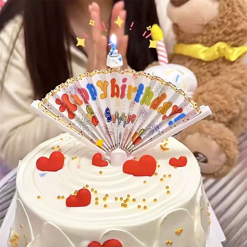 lilin ulang tahun model kipas - bday candle - lilin ultah