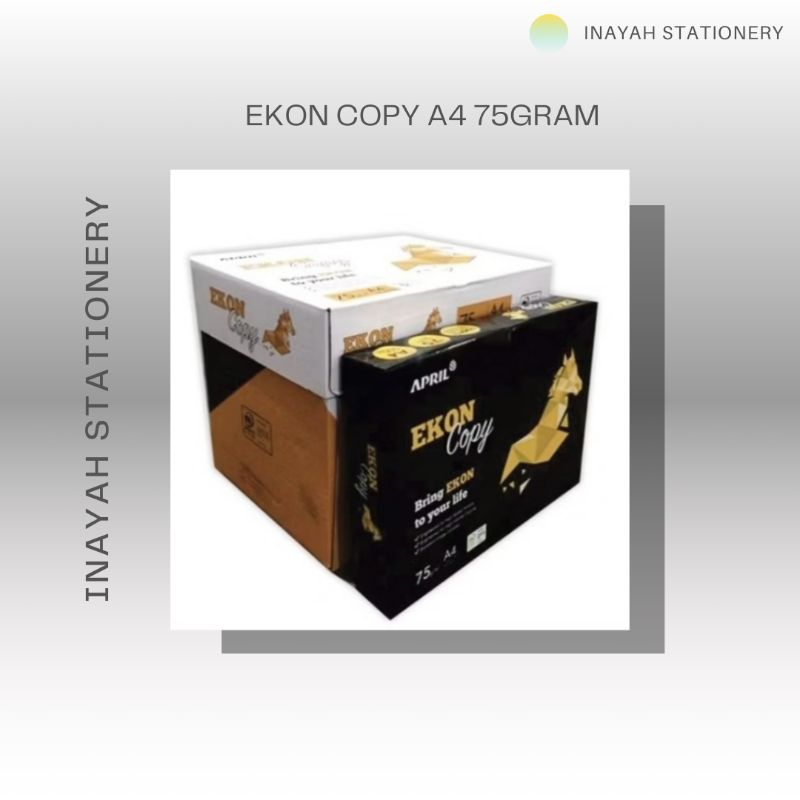 Kertas HVS A4 75 gr EKON COPY 1DUS ISI 5RIM Kertas Fotocopy
