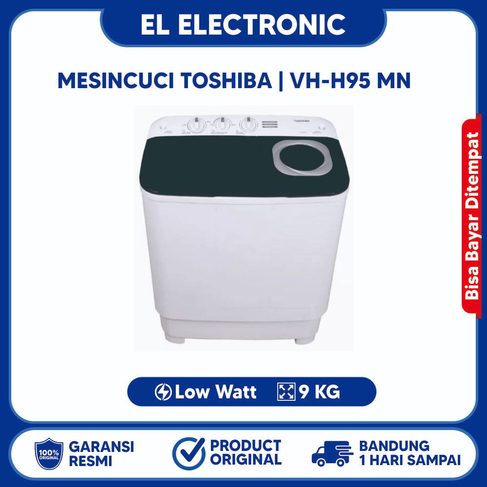 Mesin Cuci TOSHIBA 9KG VH 95 MN 2 Tabung