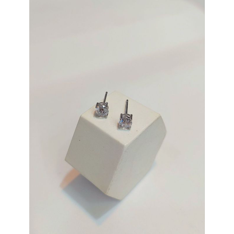 Anting Emas Putih  Giwang 0.96 Gram 17K 750 ( AH198)