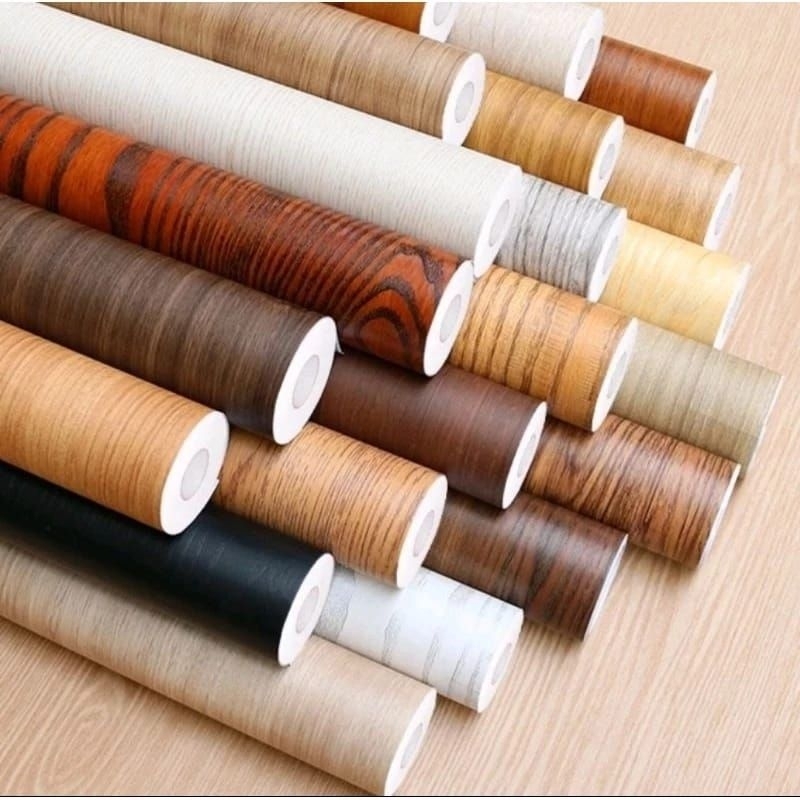 STIKER PVC MOTIF KAYU SERAT WALLPAPER WALLSTICKER MARMER ANTI MINYAK ANTI AIR DAN PANAS