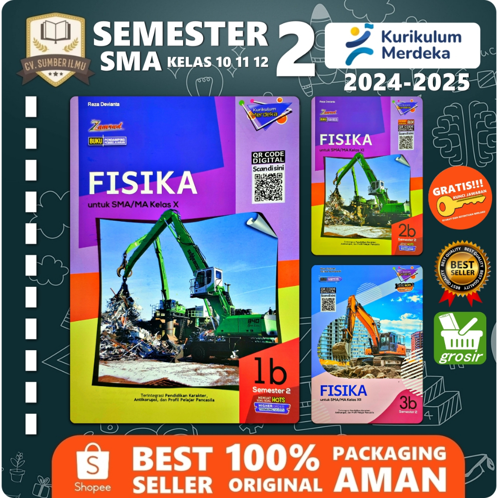 LKS FISIKA SMA KELAS 10 11 12 SEMESTER 2 KURIKULUM MERDEKA 2024-2025 | Zamrud PUTRA NUGRAHA