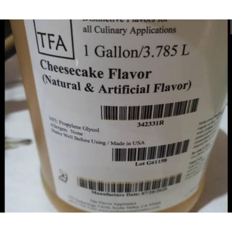 

TFA Cheescake essence flavours