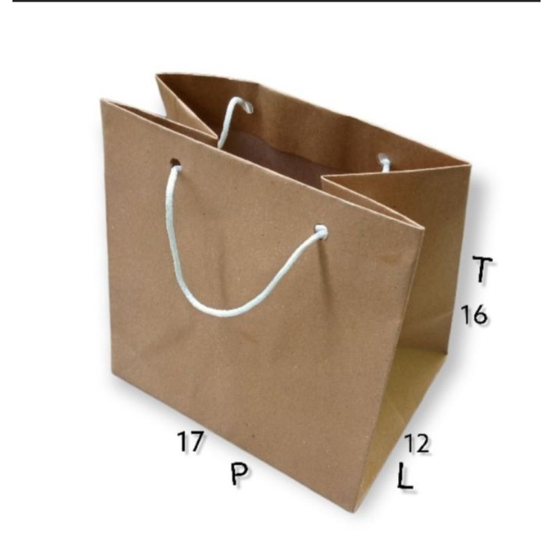 

Paper Bag Polos ukuran 17x12x16/PxLXT