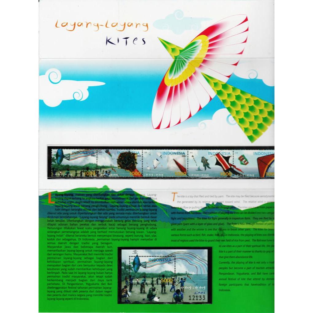 

Perangko Filateli L82 Indonesia Kemasan Khusus 15.07.2002 Layang-layang