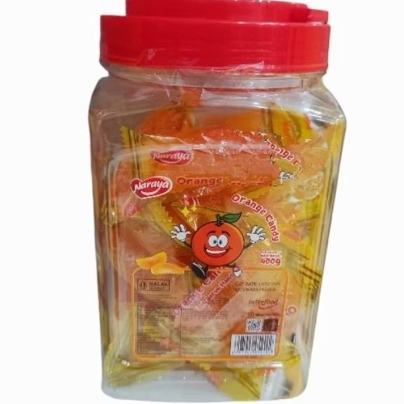 

Naraya candy orange jelly jar cemilan permen imlek 400gr tf
