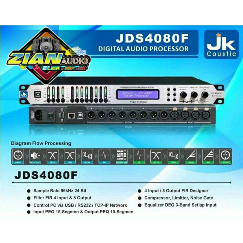 DLMS MANAGEMENT Digital Audio Processor JK Coustic JDS-4080F