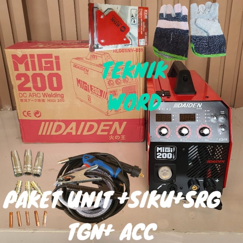 MESIN LAS CO2 DAIDEN MIG MIGI 200 / INVERTER LAS DAIDEN MIG MIGI 200