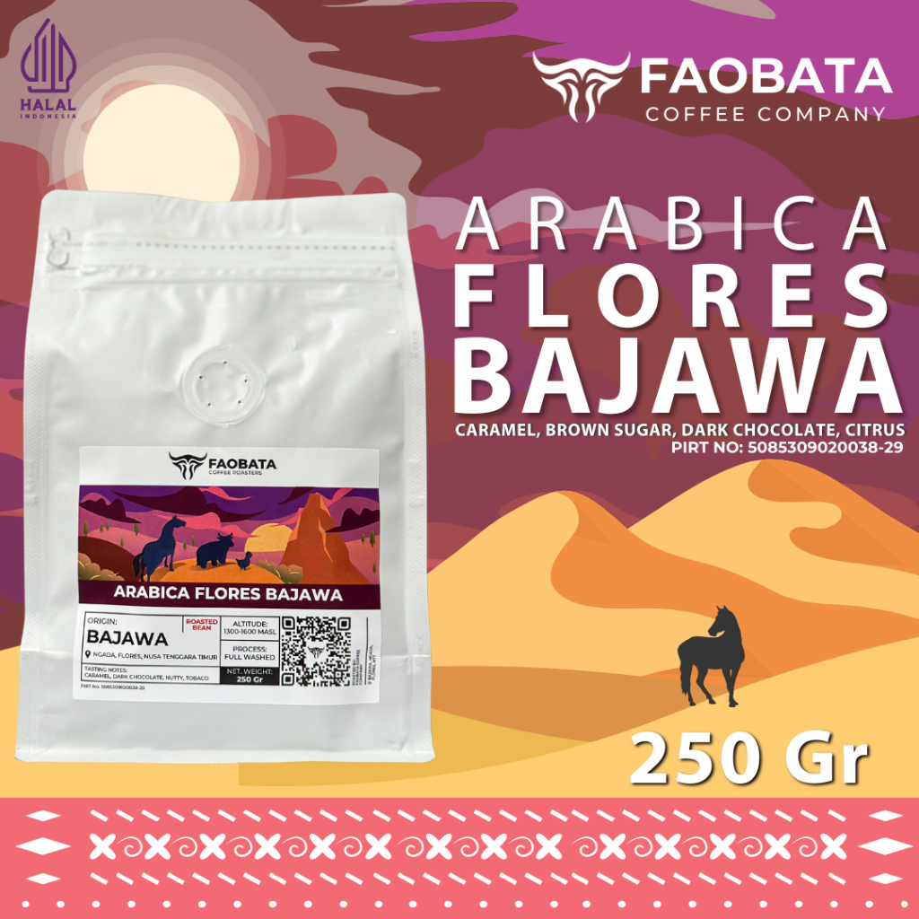 

Biji Kopi Arabica Flores Bajawa 250 Gr - Roast Bean by Faobata Coffee