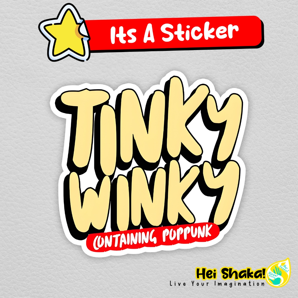 

Heishaka Stiker Tinky Winky Sticker Band Musik Pop Punk Vinyl Anti Air
