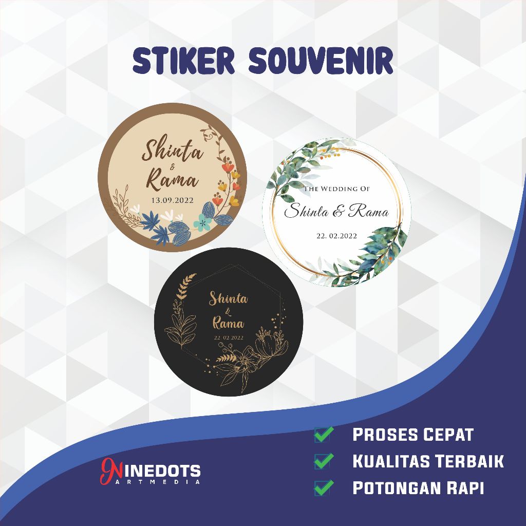 

Stiker souvenir pernikahan