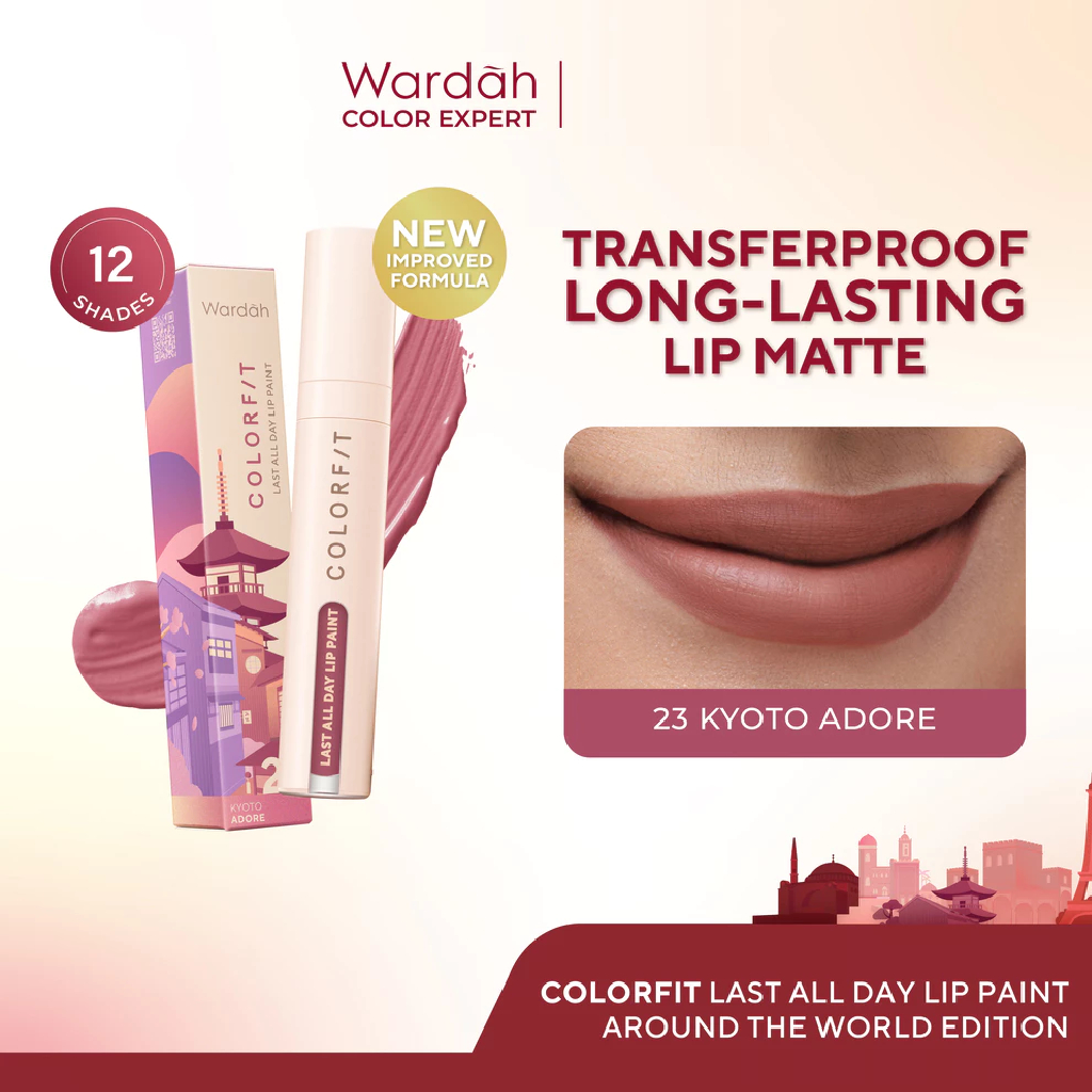 Wardah Colorfit Last All Day Lip Paint Around The World  Limited Edition -  lipstik