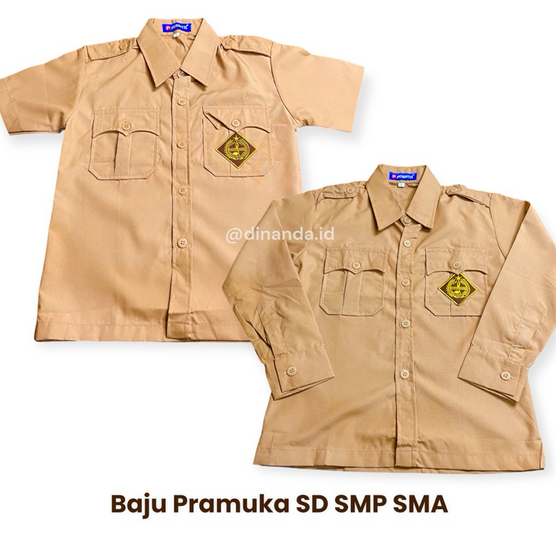 

Seragam Pramuka SD SMP SMA - Kemeja Panjang & Pendek Pramuka Penggalang saku dua Bahan Nagatex Premium