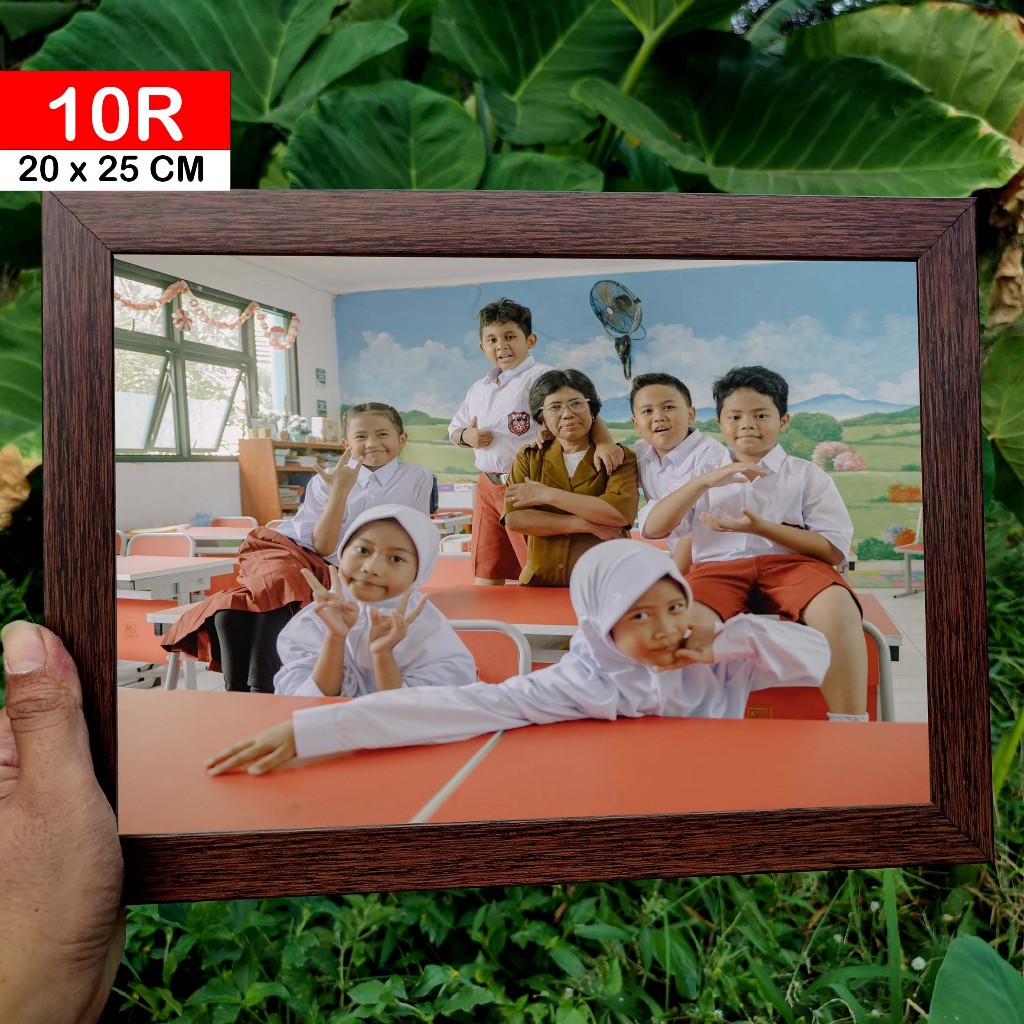 PROMO BINGKAI 10R COKLAT KAYU / BINGKAI FOTO 10R MINIMALIS WARNA COKLAT KAYU