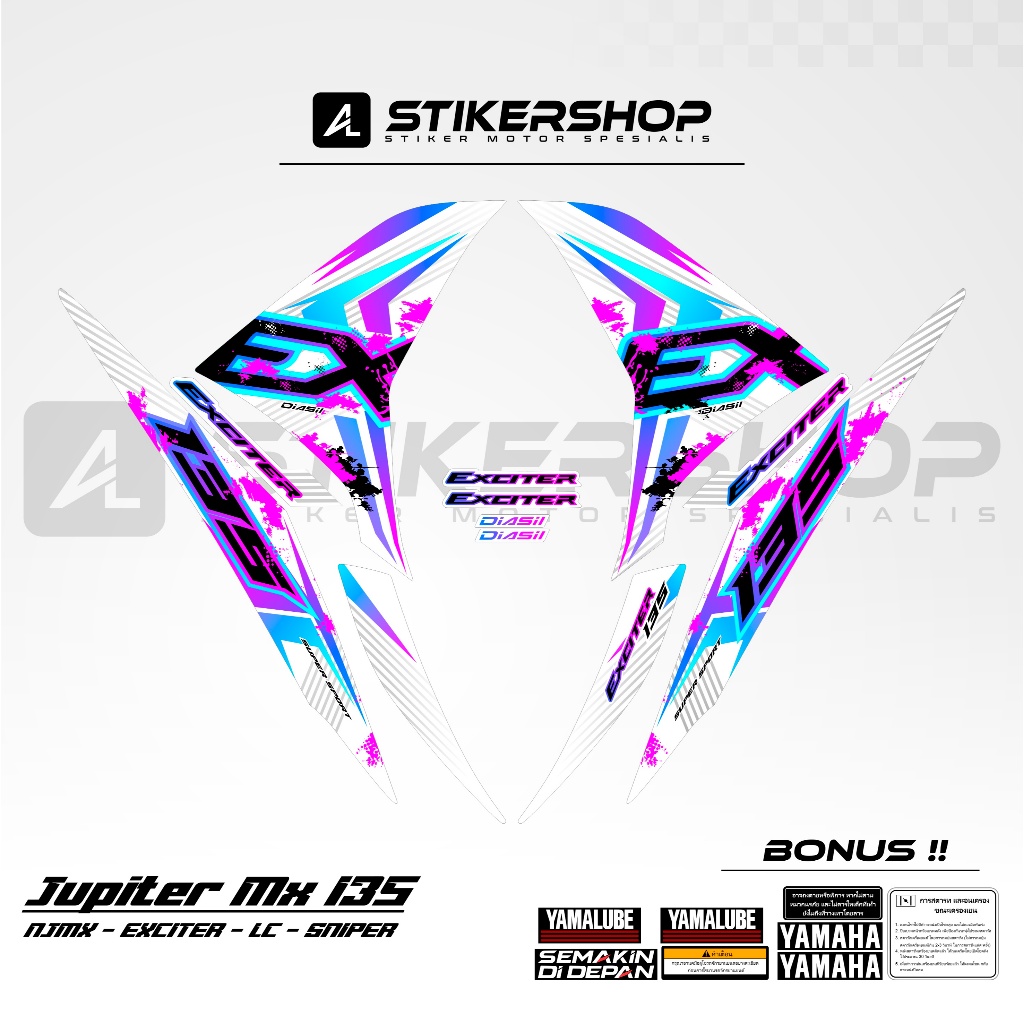 STRIPING JUPITER MX 135 LC EXCITER 135 2010 - 2015 GRAFIS VARIASI 060