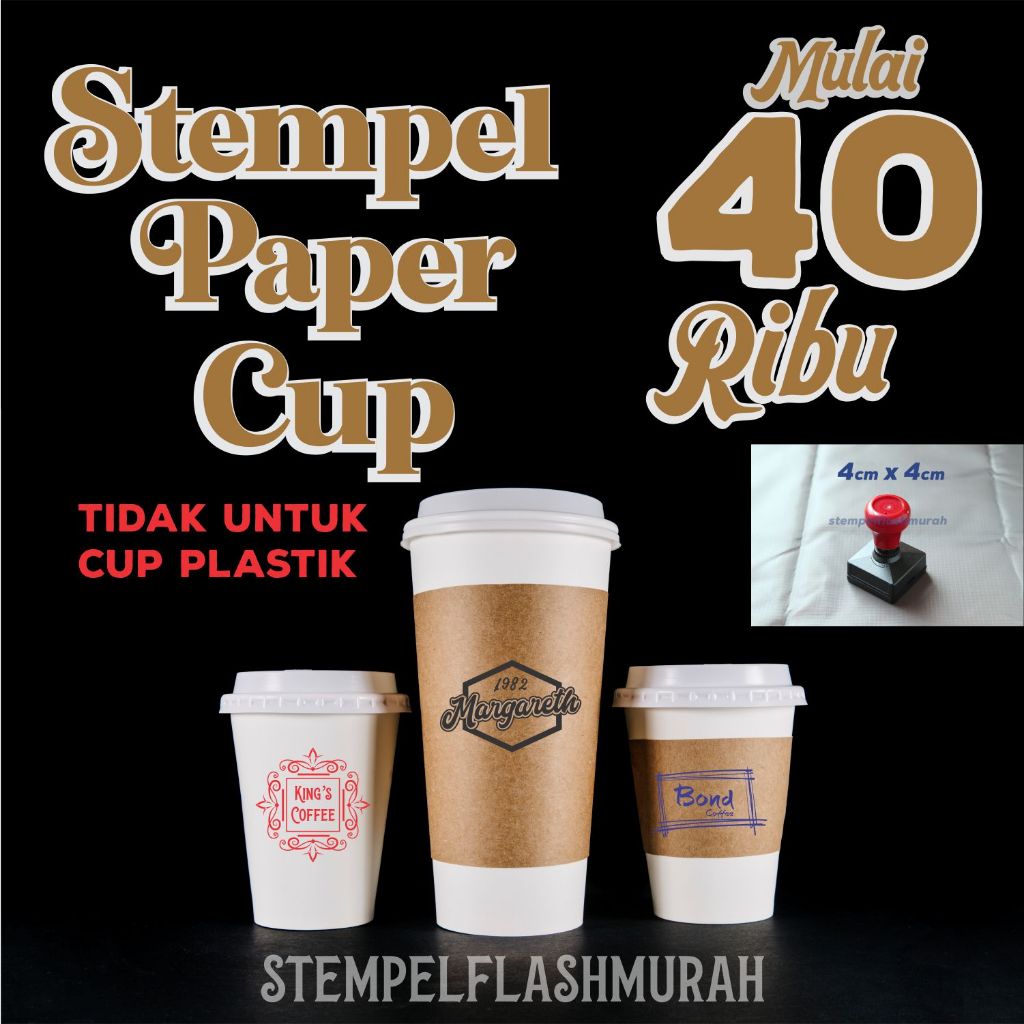 

stempel paper cup kemasan packing minuman kertas paper otomatis stempelflashmurah